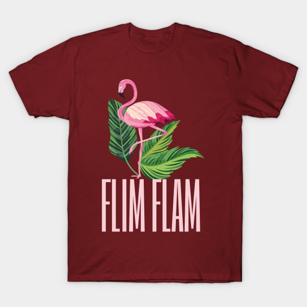Flim Flam Flamingo T-Shirt by Eva Wolf